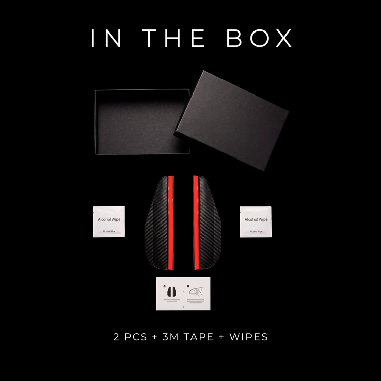 Viseras de espejo RainHalo: protección contra la lluvia para retrovisores transparentes 