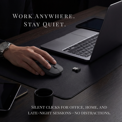 Obsidian Whisper Mouse : Silent Dual-Mode Precision Control