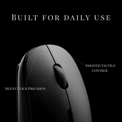 Obsidian Whisper Mouse : Silent Dual-Mode Precision Control