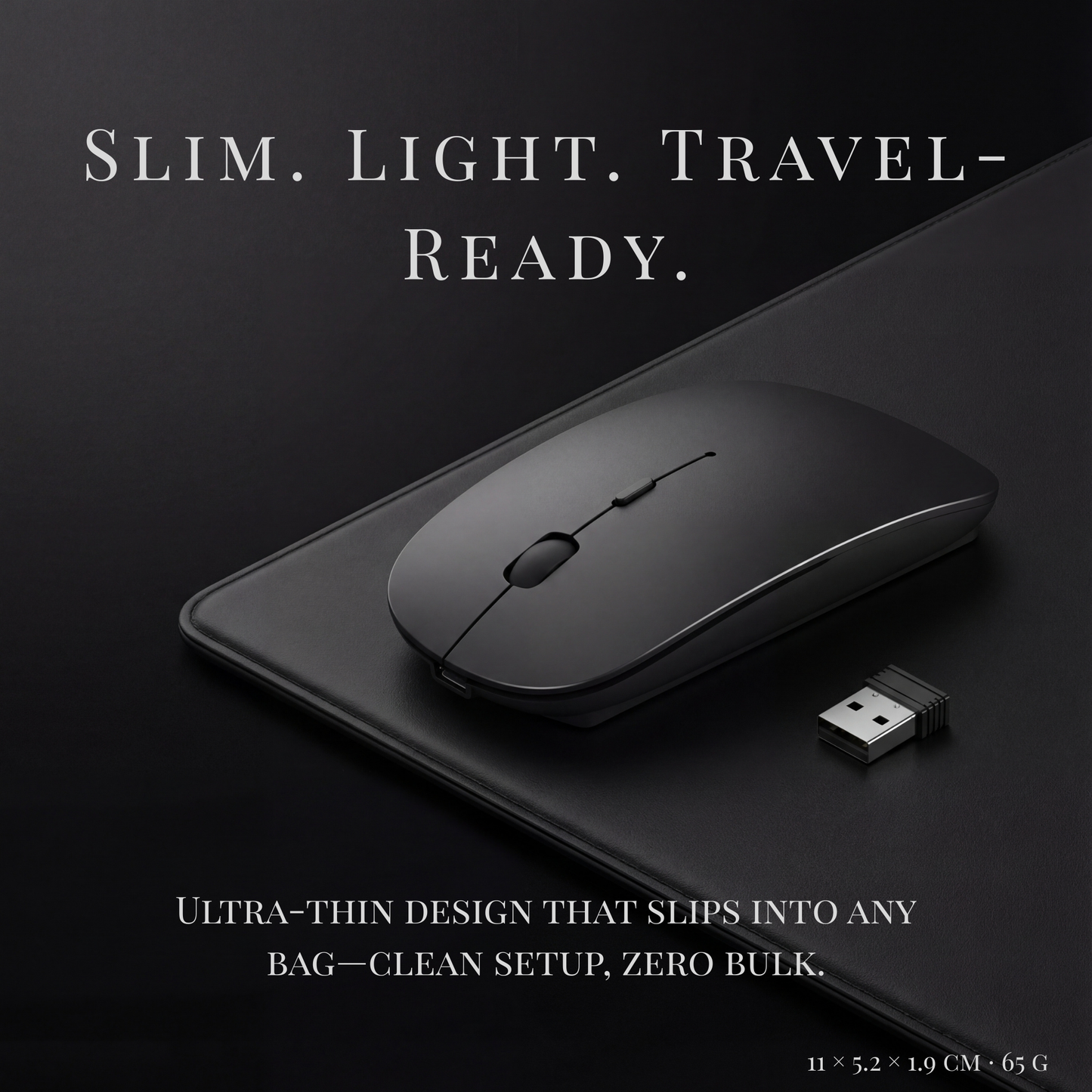 Obsidian Whisper Mouse : Silent Dual-Mode Precision Control