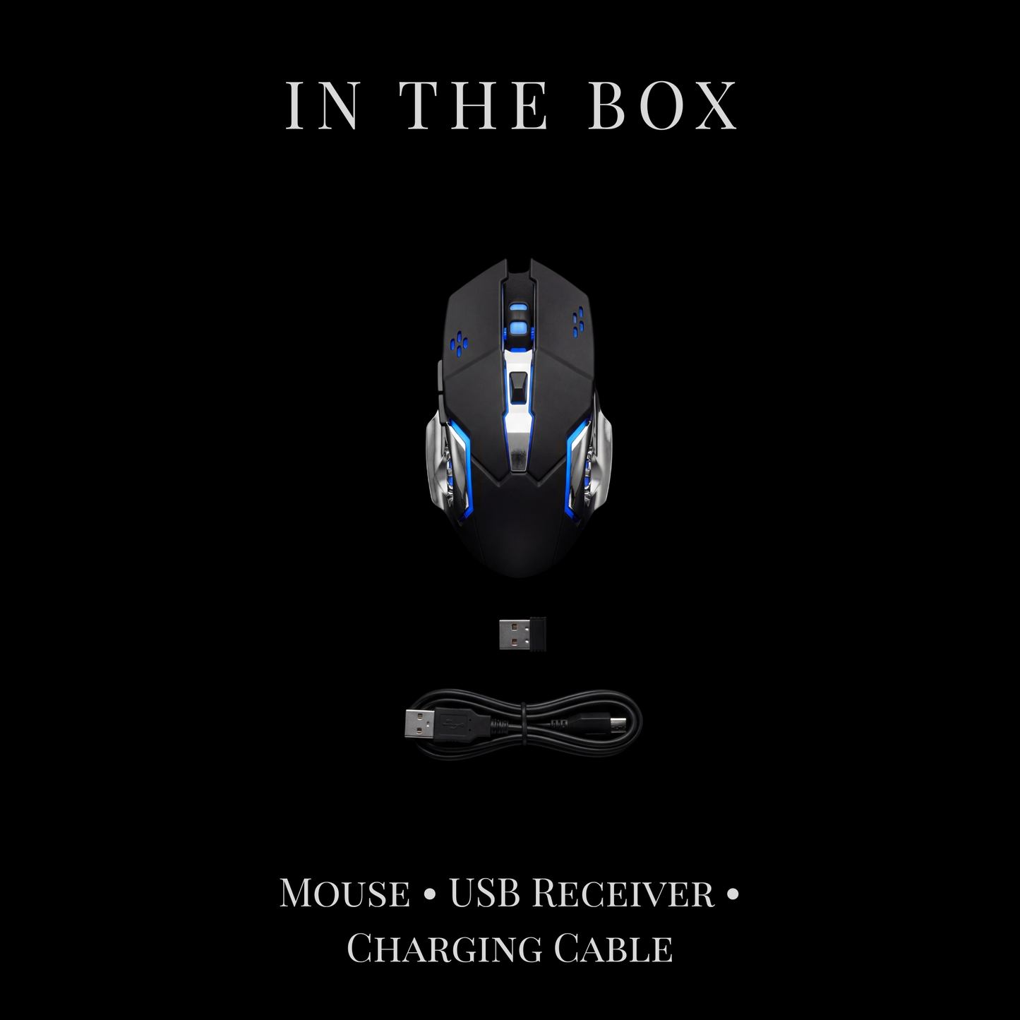 Wireless 2.4GHz Mouse (1600 DPI, 7 Buttons)