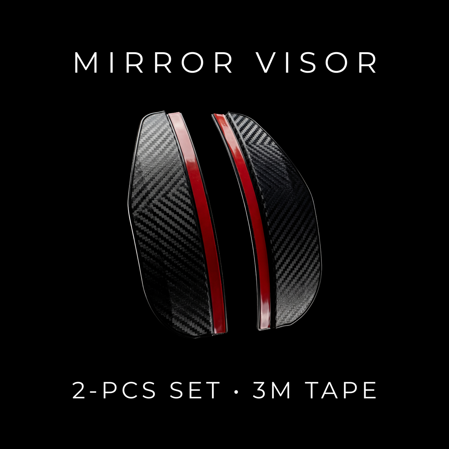 Viseras de espejo RainHalo: protección contra la lluvia para retrovisores transparentes 